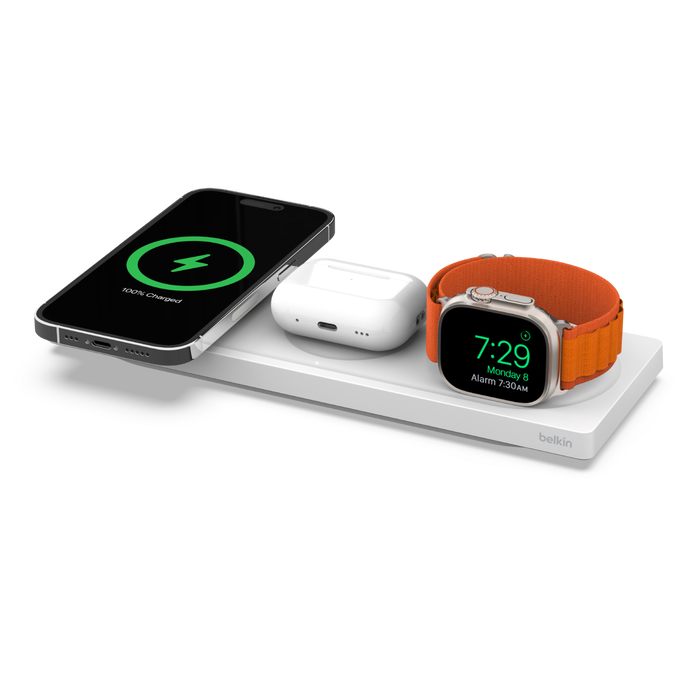 3-IN-1-WIRELESS-CHARGING-PAD-WITH-MAGSAFE-White - Promallshop