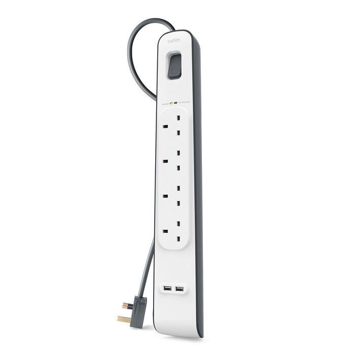 Belkin-4-Outlet-Surge-Protector-with-2-USB-Ports-525J-2M - Promallshop